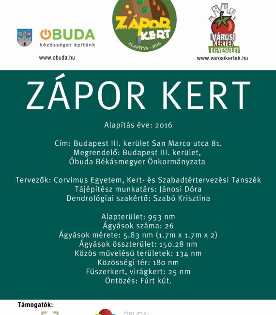 zápor kert tábla