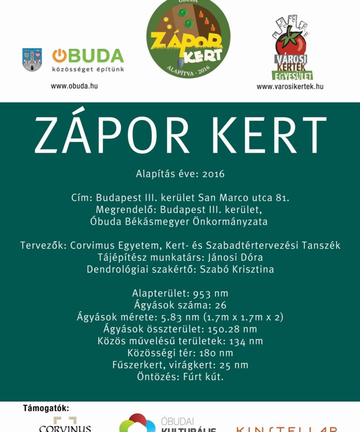 zápor kert tábla