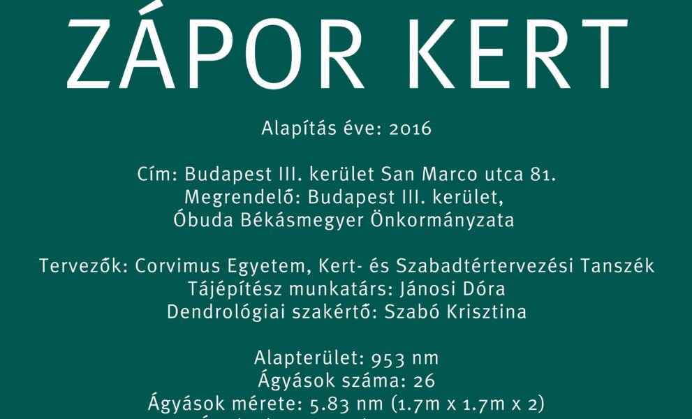 zápor kert tábla